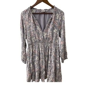 Spartina 449 Kyrsten Floral Dress Smocked Waist Ditzy Floral Cottagecore Size L